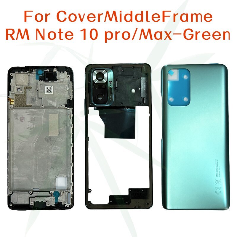 New For Redmi Note 10 Pro Max Back Battery Cover Glass Middle