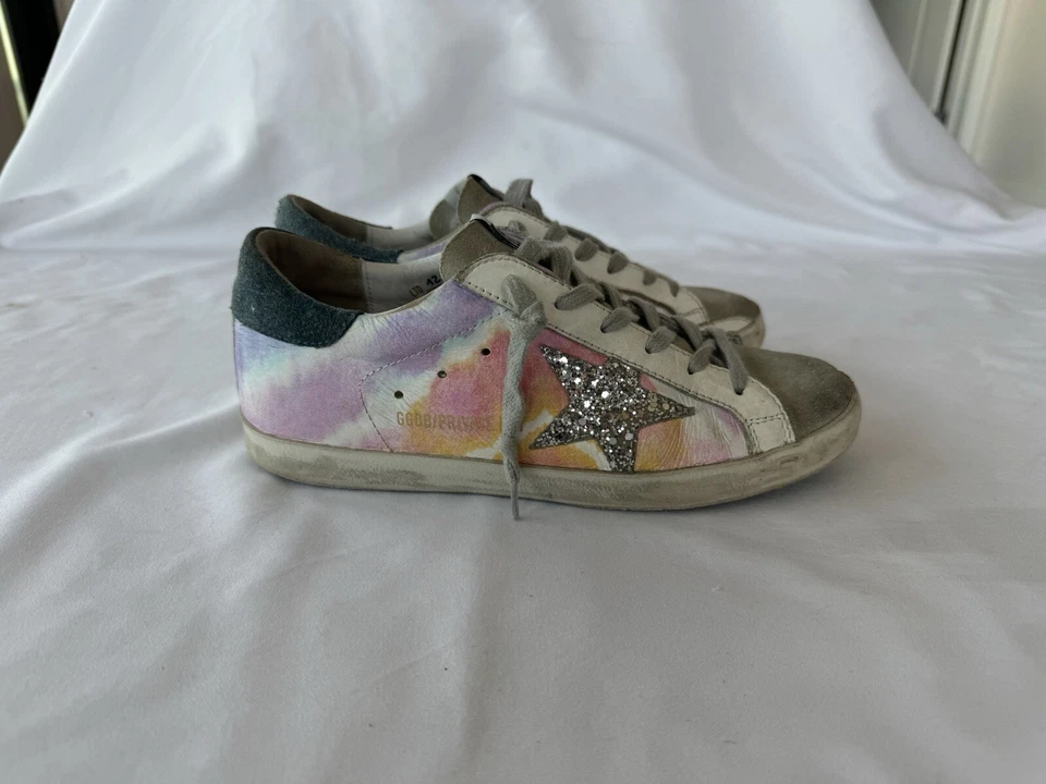 Golden Goose Edición Privada Mujer’s Superstar Cuero Tie Dye Brillo Estrella 37 Foto 4 de 4