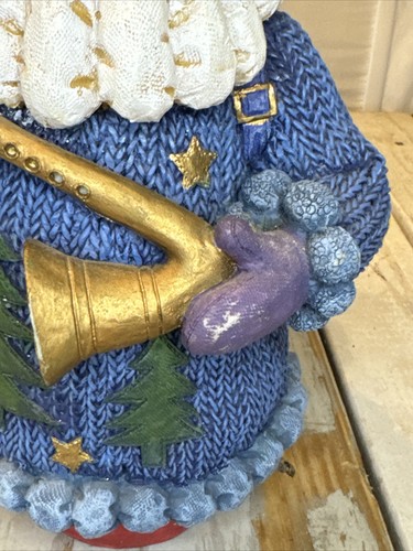 Santa w Saxophone Christmas Resin Figurine 11 in tall - Picture 8 of 17