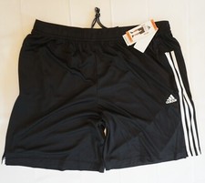 Adidas Men s Active Shorts Three-Stripe Zipper Pockets Aeroready Black Size XXL