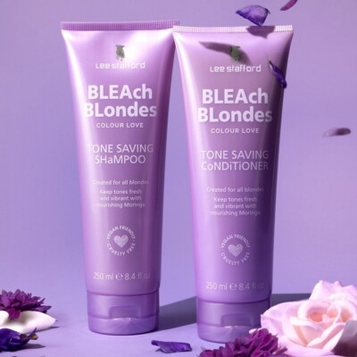 Lee Stafford Bleach Blondes Colour Love Tone Saving Shampoo & Conditioner Set