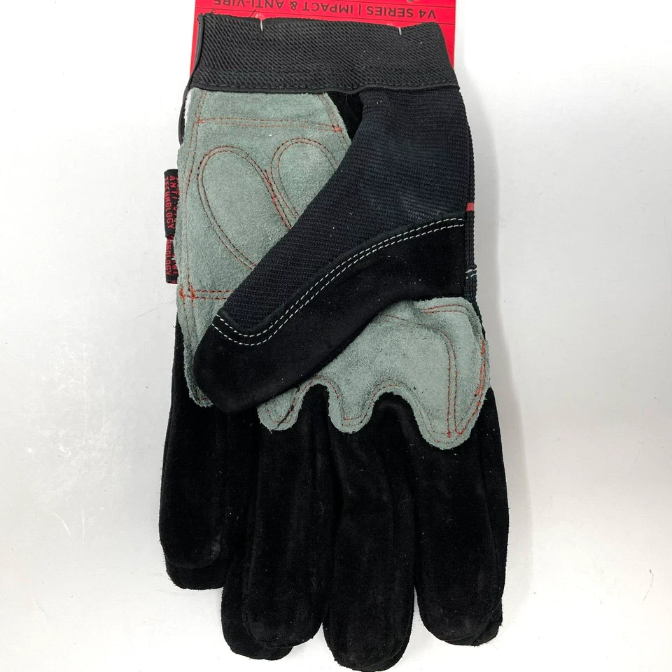 Guantes mecánicos Valeo, VI4869ME de cuero de vaca dividido negro - M Foto 4 de 4