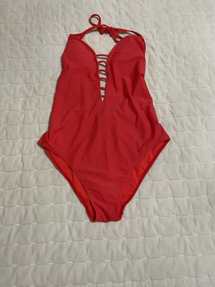 Hollister red bathing suit deals