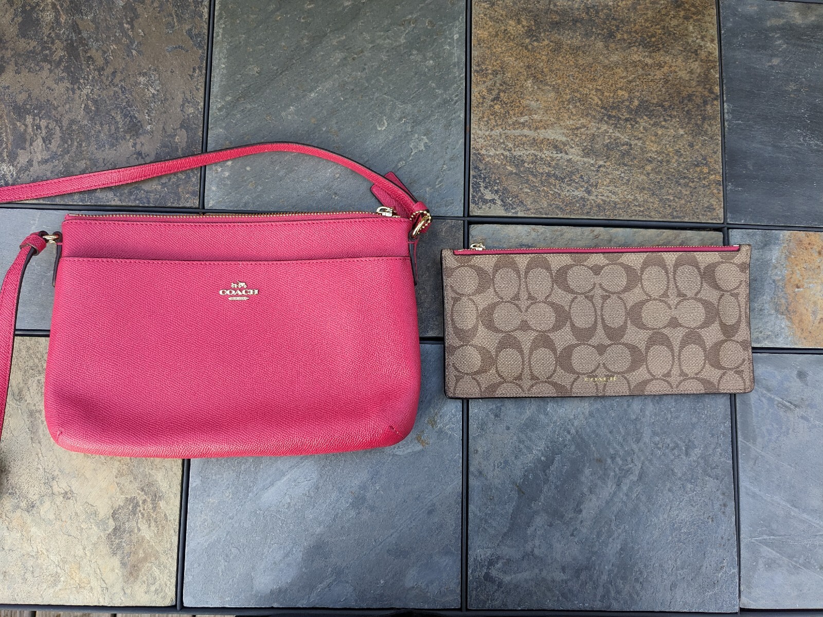 COACH EAST WEST CROSSBODY WITH POP UP POUCH IN CROSSG… Gem