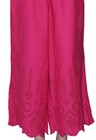 By Anthropologie Wide-Leg Eyelet Crop Pants Pink Embroidered Pocket L US12 NEW — photo 7