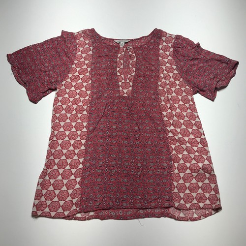 Lucky Brand Tunic Top Womens Size S Red 