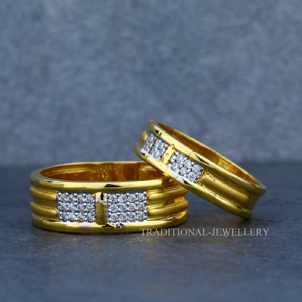 SHREE HARI ENT Gold Plated Couple Ring Brass Gold Plated Ring Set Price in  India - Buy SHREE HARI ENT Gold Plated Couple Ring Brass Gold Plated Ring  Set Online at Best