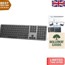 Wireless Bluetooth Keyboard for iMac & MacBook - Rechargeable, UK Layout