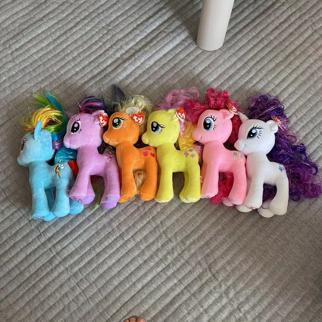 ty Beanie Babies Collection My Little Pony Plush Toy set of 6