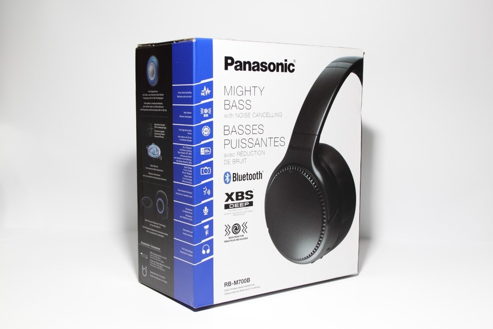 Panasonic RBM700B Deep Bass Wireless Bluetooth Headphones, Noise
