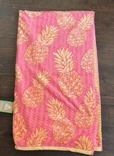 Deborah Connolly Designs Beach Towel Pineapple Print cotton Blend 36”x68” New