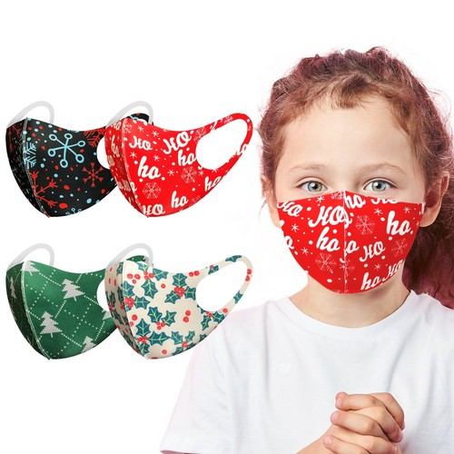 Unisex Kids Cute Winter Christmas Mask 3D Breathable Washable Reusable Face Mask - Picture 5 of 22