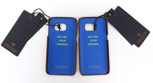 Scotch & Soda Ams Couture Herren Handyhülle OS Braune Samsung Galaxy S7 2 Teile - Afbeelding 2 van 5