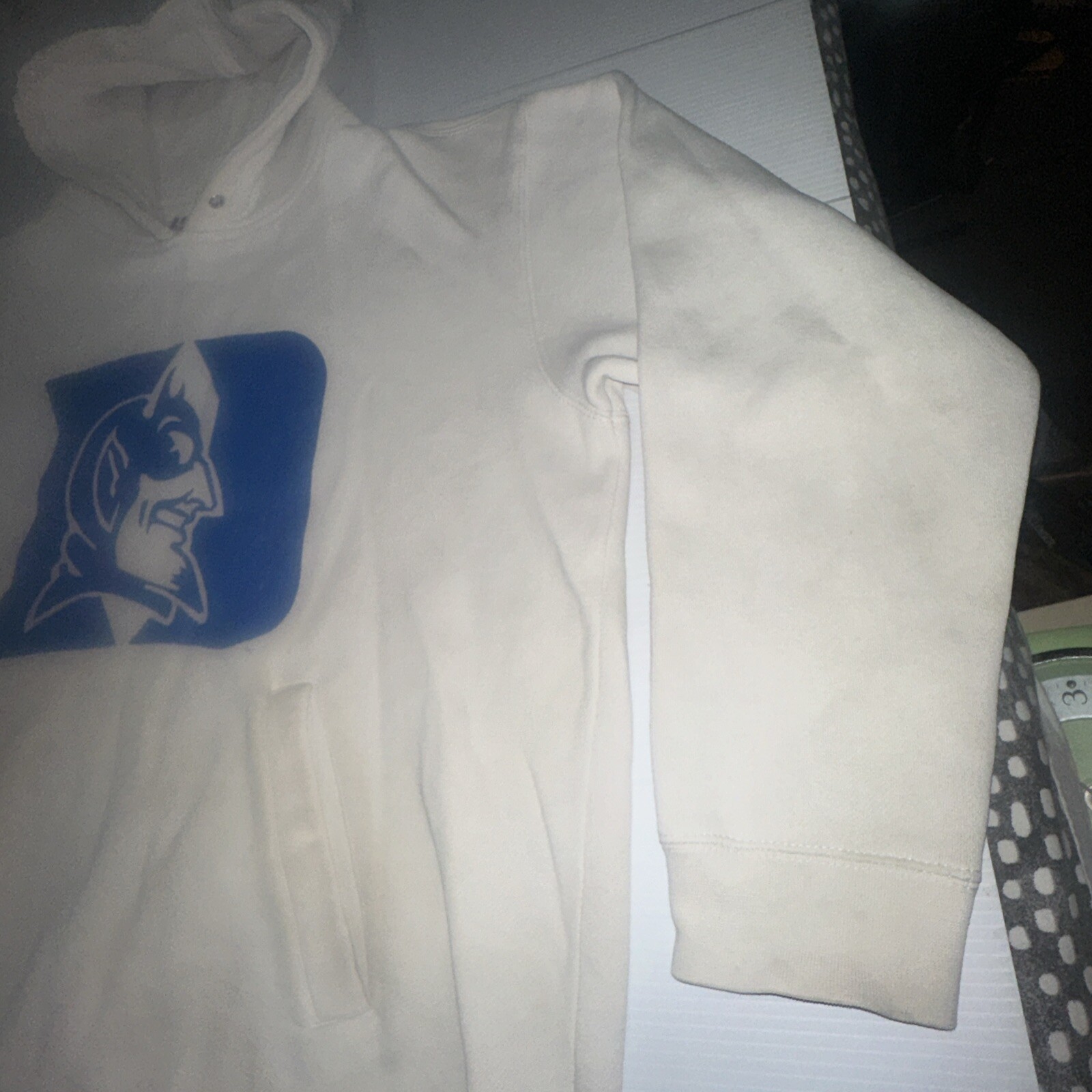 Team Ed Apparel Footlocker Duke University Blue Devil Hoodie Jumper L Distressed image 5