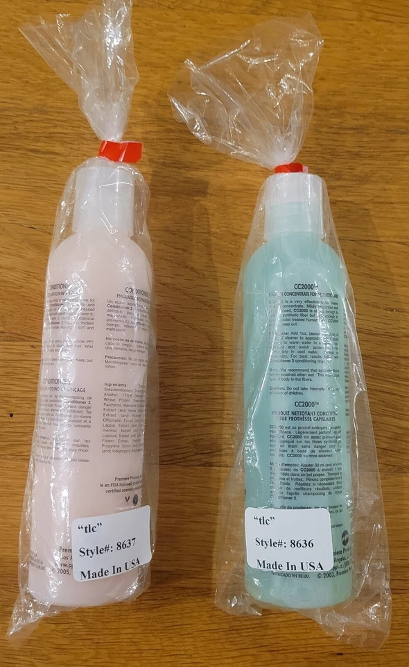PPI Synthetic Hair Wig Products Lot CC2000 Cleaner Conditioner 2 8floz New - Image 4 of 4