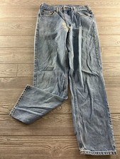 Carhartt Jeans Mens Relaxed Fit Straight Leg Light Wash Denim Blue sz unknown