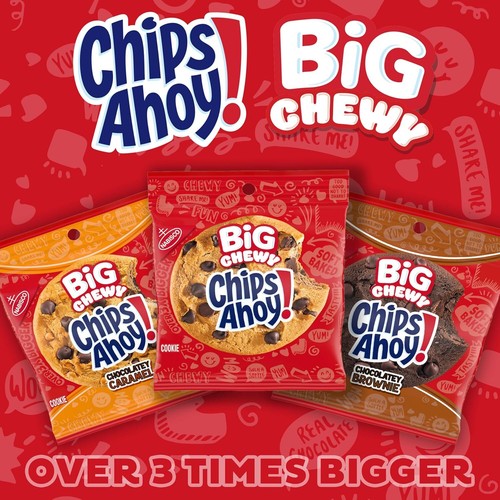 CHIPS AHOY! Big Chewy Chocolate Chip Cookies, Chocolatey Brownie, 14 Snack Packs - Picture 3 of 3