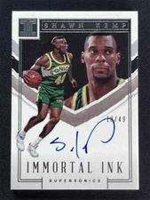 2022-23 Panini Impeccable Shawn Kemp #II-SKE Immortal Ink Autographs Auto 18/49