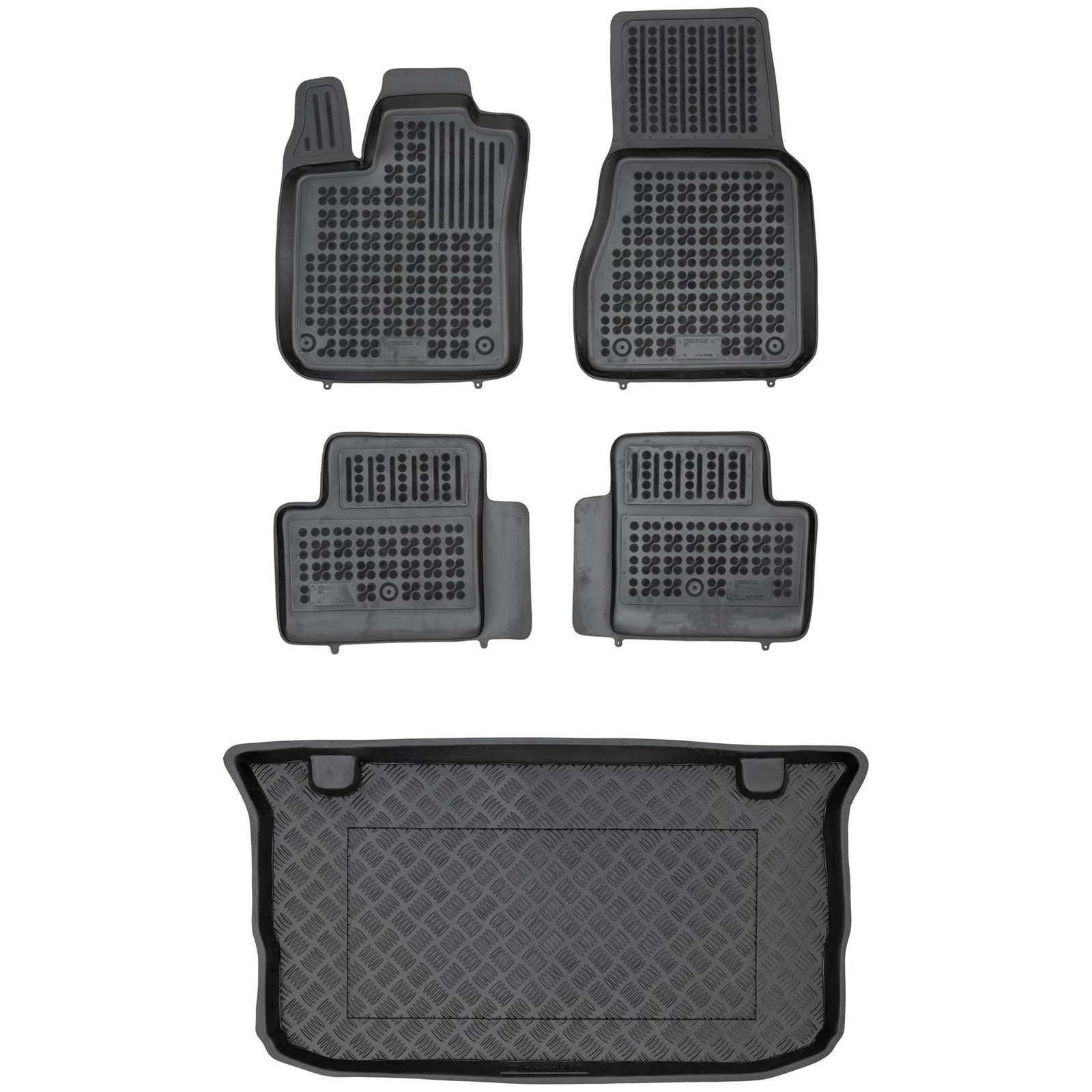 Tapis de sol et de coffre en PE pour Renault Twingo noir