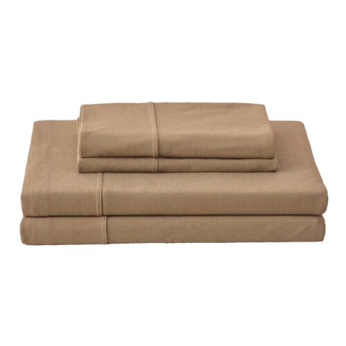 Ultra Soft Jersey T-Shirt Cotton Deep Pocket Sheets Set 4pc Bedding Q/K/F/T/CK - Picture 182 of 182
