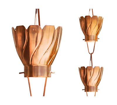 Monarch Rain Chains 14003 Pure Copper Akira Rain Chain, 8-1/2 Feet Length Rep...