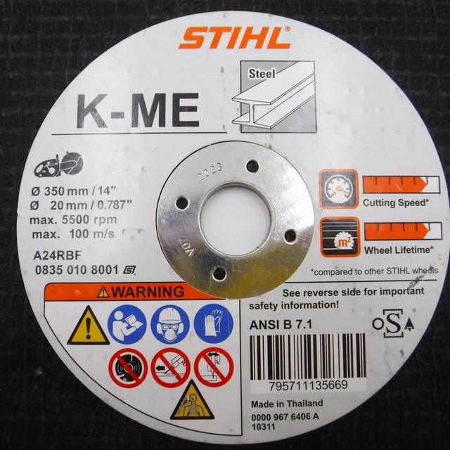 STIHL Blade Disc 14" Cut off Saw OEM Kme A24RBF 08350108001 for sale