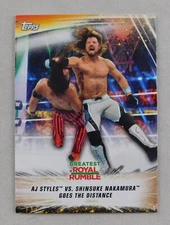 AJ Styles WWE Pro Wrestling Trading Card Tops Wrestler Royal Rumble #59 Nakamura