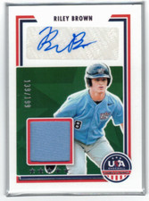 2022 Panini USA Baseball Stars & Stripes - Riley Brown #SSS-RBI /199 (AU, MEM)
