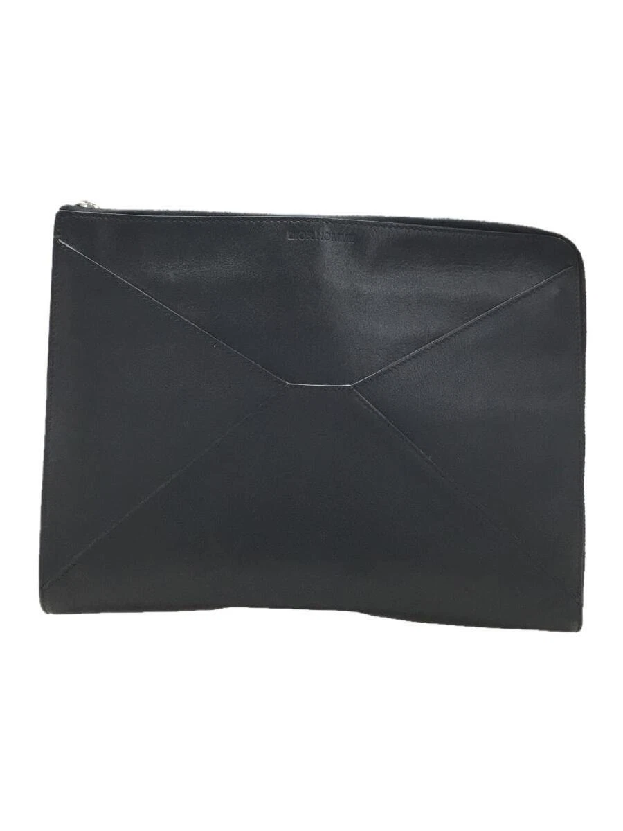 Dior HOMME étui document sac pochette cuir noir