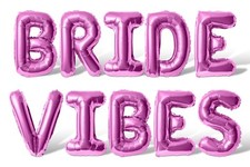 BRIDE VIBES Letter Balloon Banner - Bachelorette Party, Bridal Shower Decors