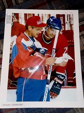 1989 JACQUES LAPERRIÈRE NHL HOCKEY TYPE 1 PHOTO GUY CARBONNEAU MONTREAL FORUM