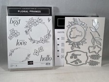 FLORAL FRAMES Stamp Set FOLIAGE FRAMES Dies Stampin Up Love Hello Flower A19