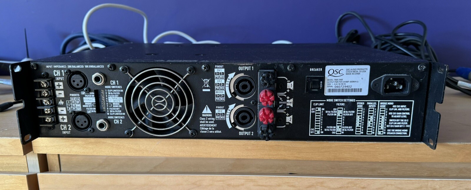 QSC RMX2450 amplifier VOLUME KNOBS CRACKLING Likely Need Replacement