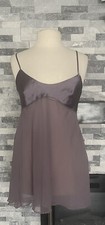 Victoria's Secret Purple Sheer V-Neck Babydoll Chemise Nightgown Dress Size M
