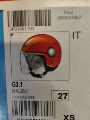 Helm GREX City Jet 6 G3.1 Malibu LED Orange Poliert 27 Motorroller