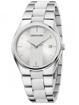 Men's Watch CK Calvin Klein Contrast K9E211K6 Stainless Steel White Swiss Made