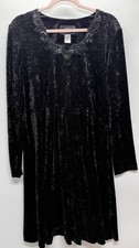 Molly Malloy Black Velvet Dress Beaded Neck Gothic Romantic Whimsigoth 12