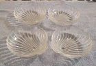 Set Of 4 Vintage Anchor Hocking Shell Bowls 1976 - 78 Footed 6" Exc. (T3)