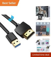 6.6FT USB to HDMI Adapter for 1080P Displays - Perfect for Projectors  Monitors