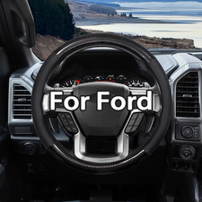 15steering Wheel Cover Genuine Leather Black For Ford F150 04-21 F250f350 15steering Wheel Cover Genuine Leather Black For Ford F150 04-21 F250f350