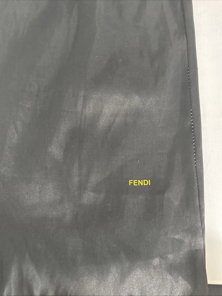 FENDI Bolsa para el Polvo 15x12 Cartera Almacenamiento Cubierta Bolsa Cordón Negro Italia Nylon DB2 Foto 3 de 4