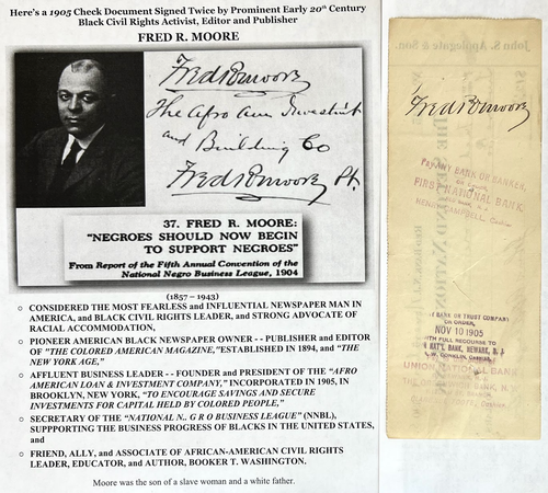 Fred R Moore CIVIL RIGHTS LEADER BLACK NEWSPAPER OWNER PUBLISHER FRED R MOORE ...