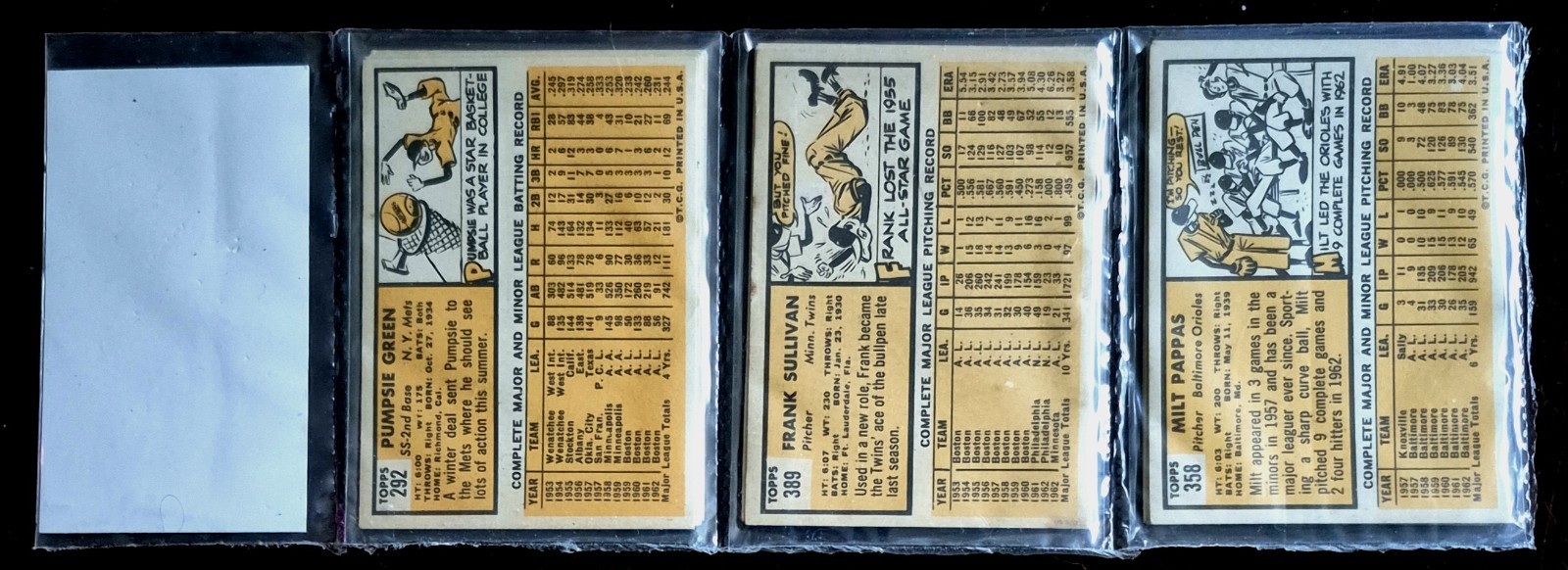 1963 Topps Baseball Rack. BATTING LEADERS, PITCHING LEADERS. E.R.A. LEADERS, WOW