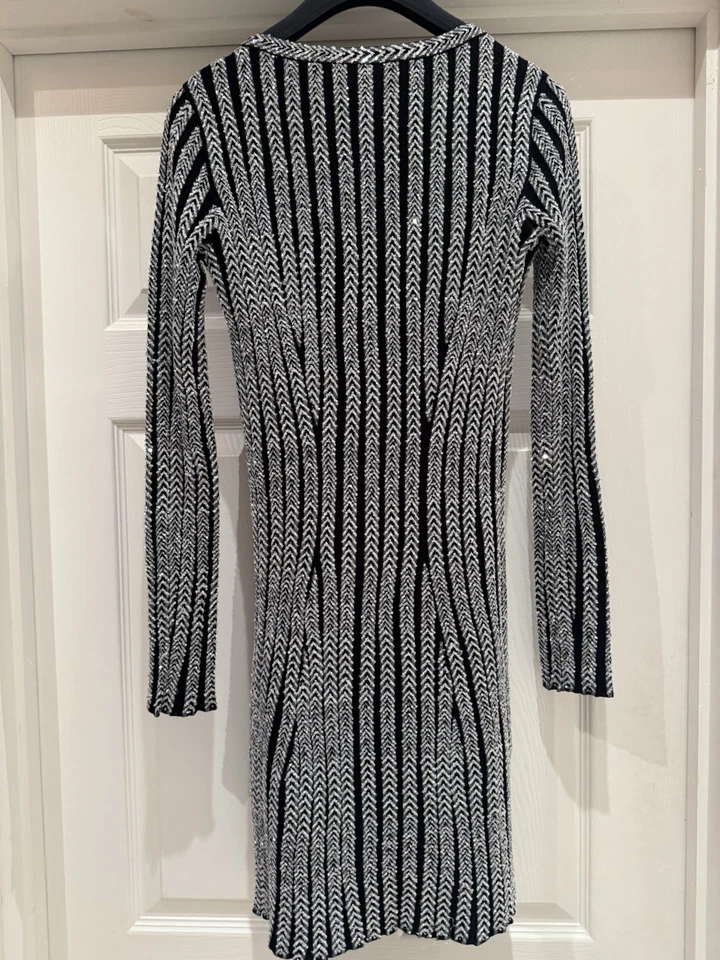 Mini vestido MissoniSequin enfeitado com nervuras e malha - Imagem 3 de 4