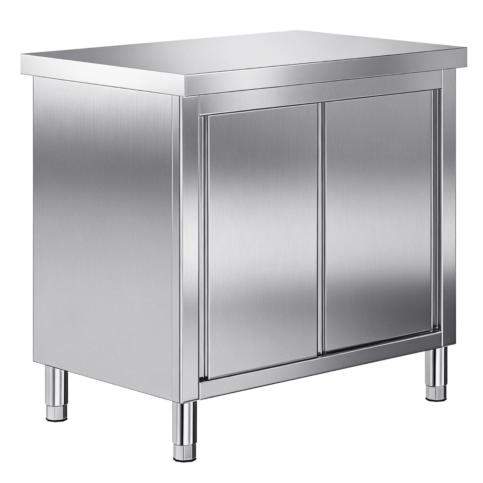 Stainless Steel Workbench 36"x24"x33.5", Commercial Work Table with Cabinet