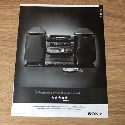GRAM26 MAGAZINE ADVERT 11X8 THE NEW MHC 881 MINI-SYSTEM FROM SONY