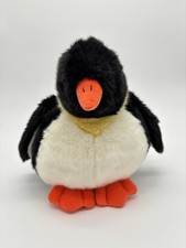 Unipak Chubby Penguin Plush Soft Round Stuffed Animal 11" Black White 2010