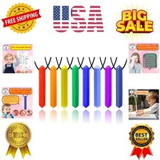 Sensory Chew Necklace, 8 Pack Diamond Chew Necklaces for Sensory Kids, Made f...