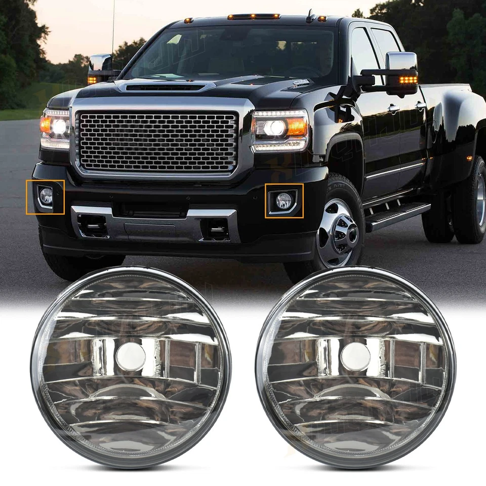 Front LED Fog Lights For 2007 2008 2009 2010 2012 2013 GMC Sierra 1500 2500 3500 — 第 2/4 张图片