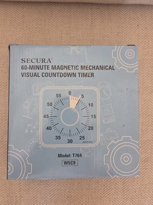 Secura 60-Minute Magnetic Mechanical Visual Countdown Timer Model T764